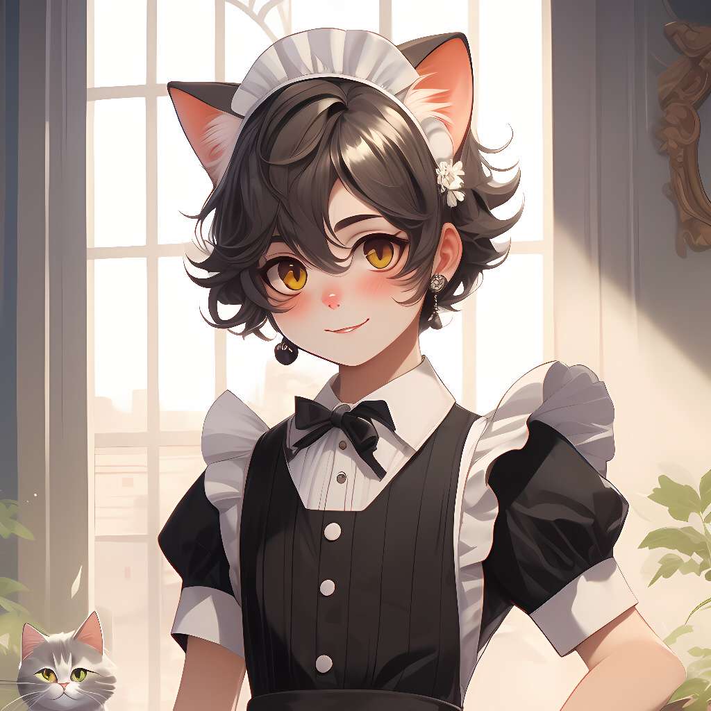 chat with ai character: Chris (gay maid)