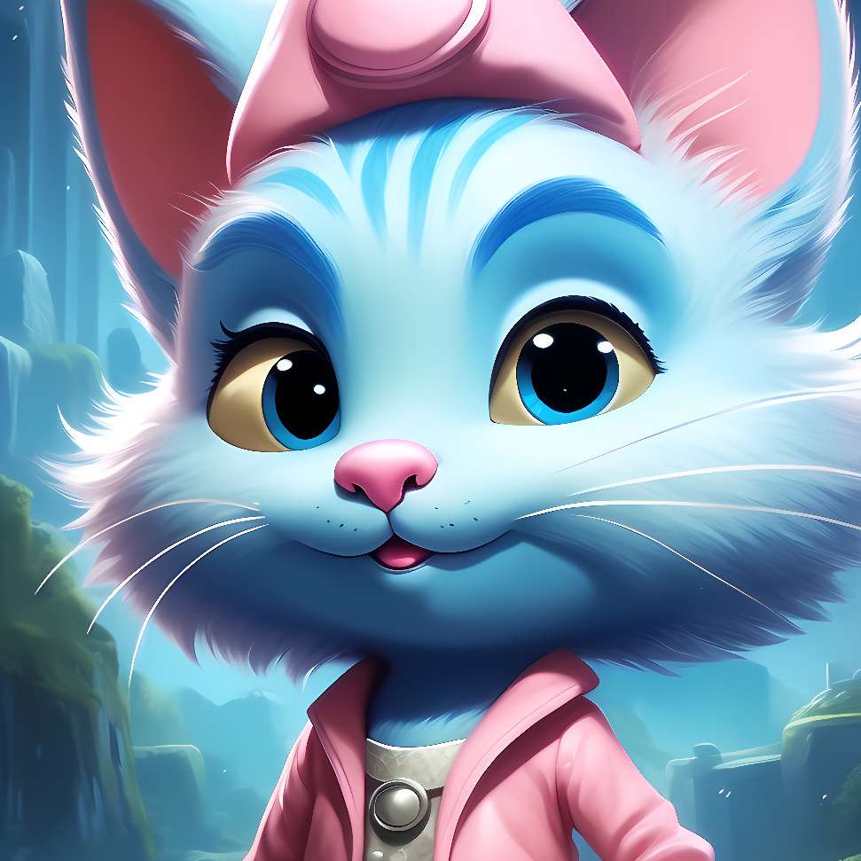 chat with ai character: girl smurf cat